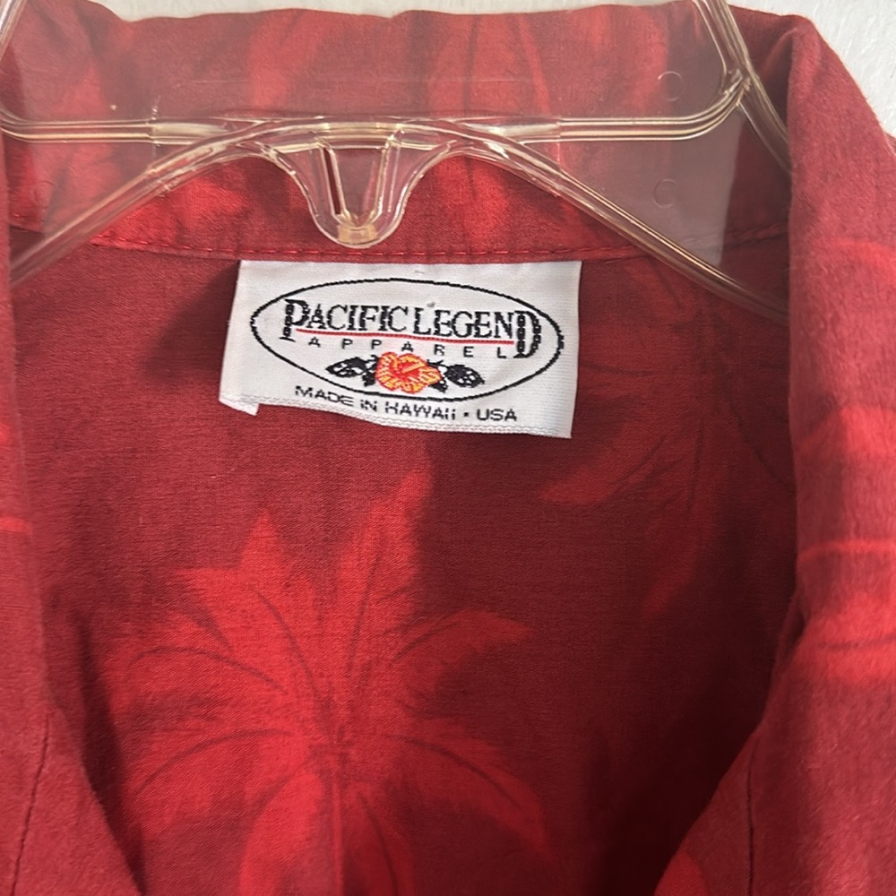 HOST PICK x 2 Men’s Vintage Red Aloha Shirt - Picture 3 of 4